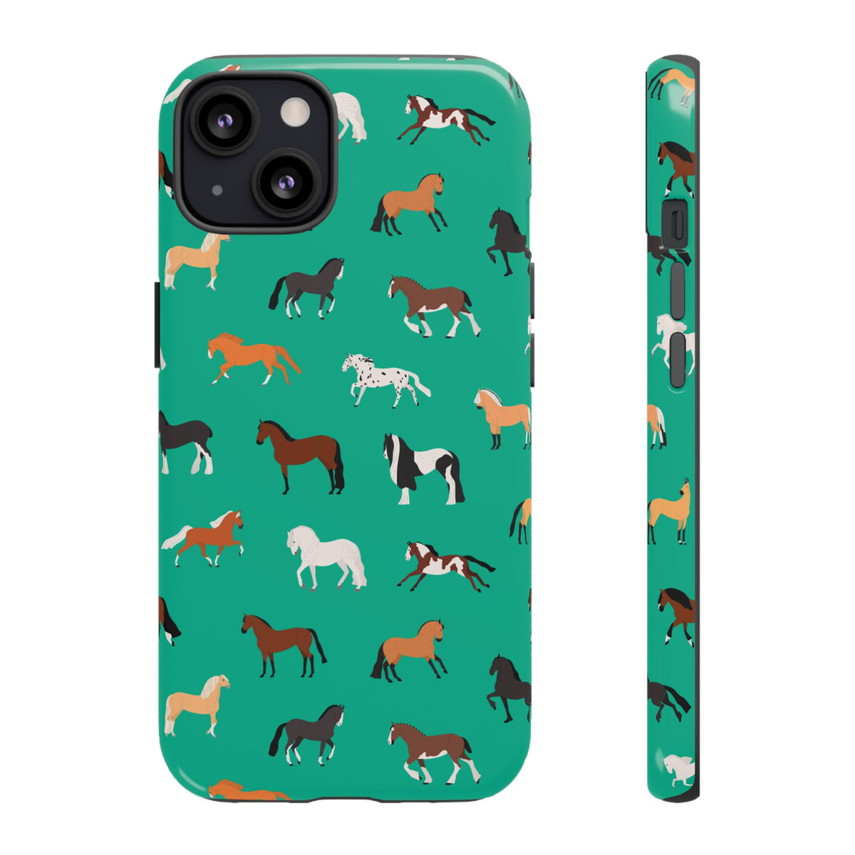 assorted horse breeds phone case