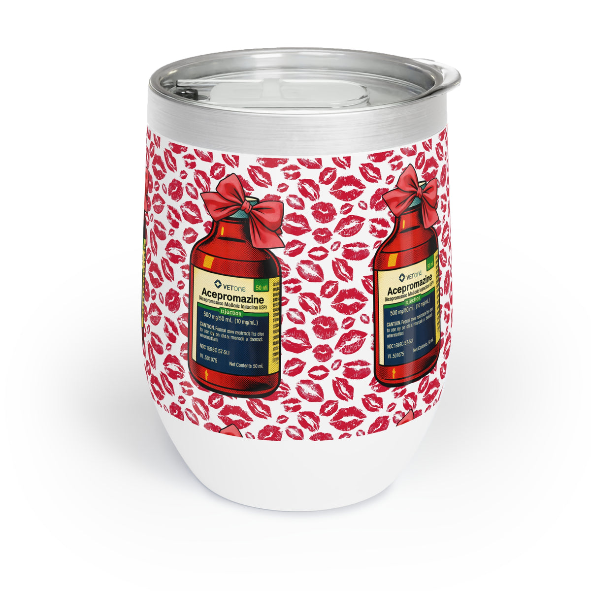Kiss My Ace(promazine) Wine Tumbler - Funny Equestrian Gift