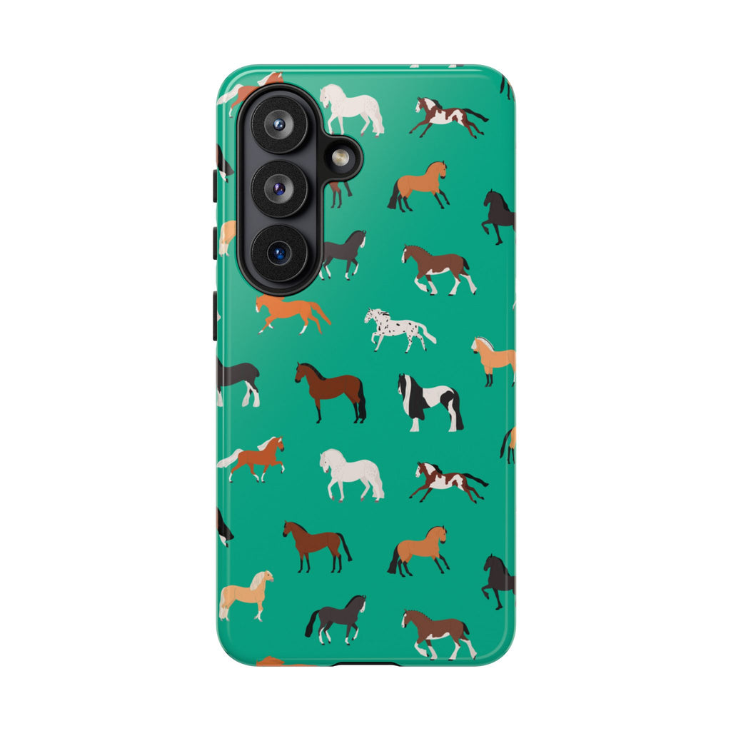 assorted horse breeds phone case