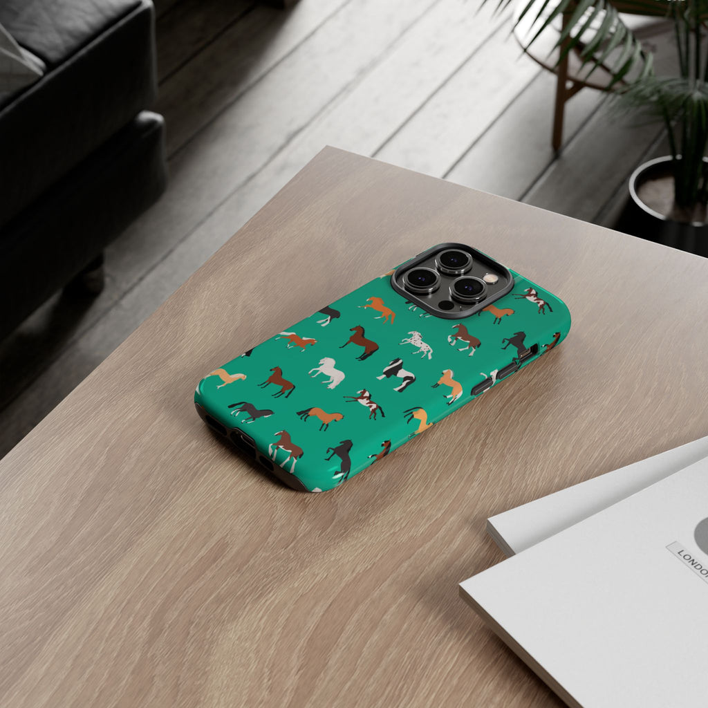 assorted horse breeds phone case