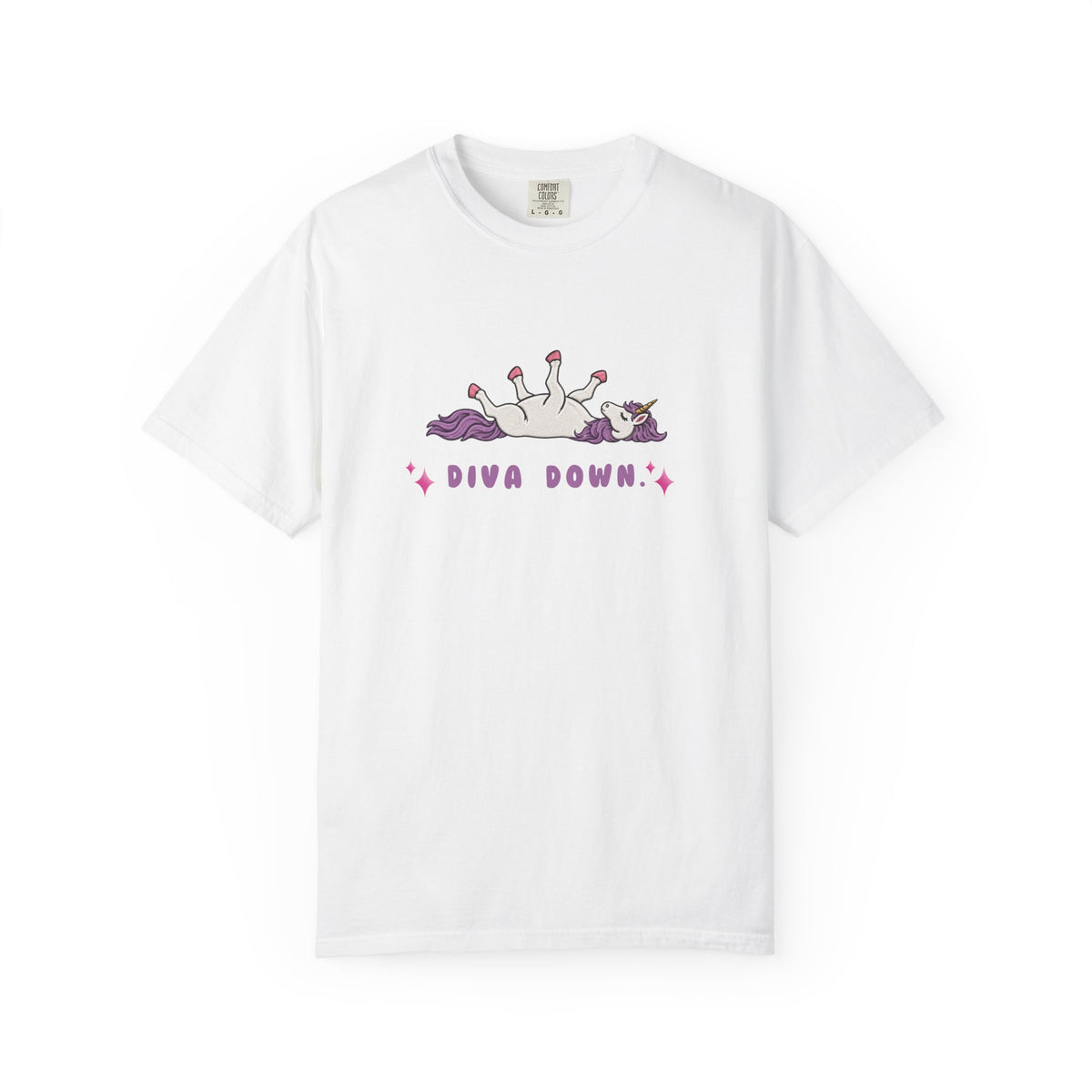 Diva Down Comfort Colors T-shirt