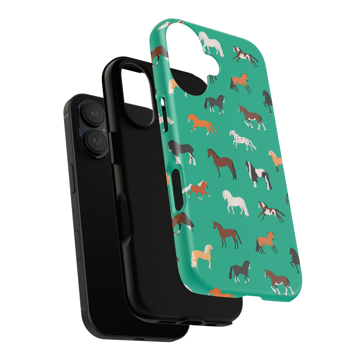 assorted horse breeds phone case