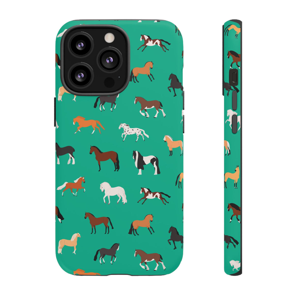 assorted horse breeds phone case