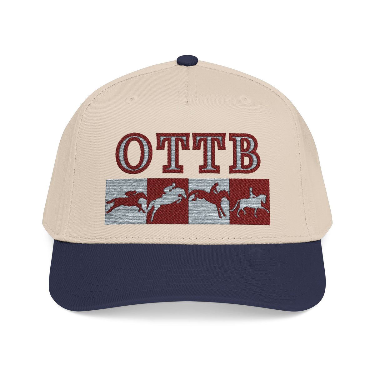 Off Track, On Course OTTB Equestrian Embroidered Baseball Cap