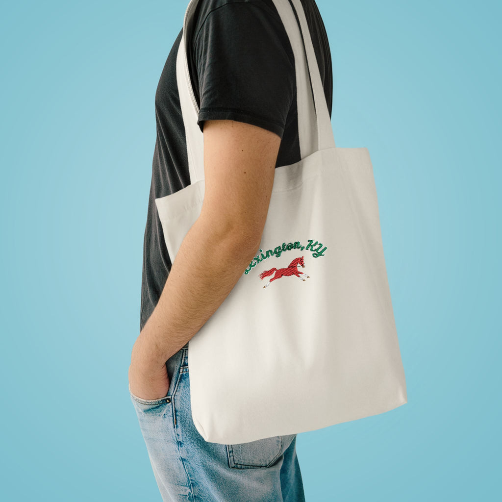 Lexington, KY Equestrian Cotton Tote Bag