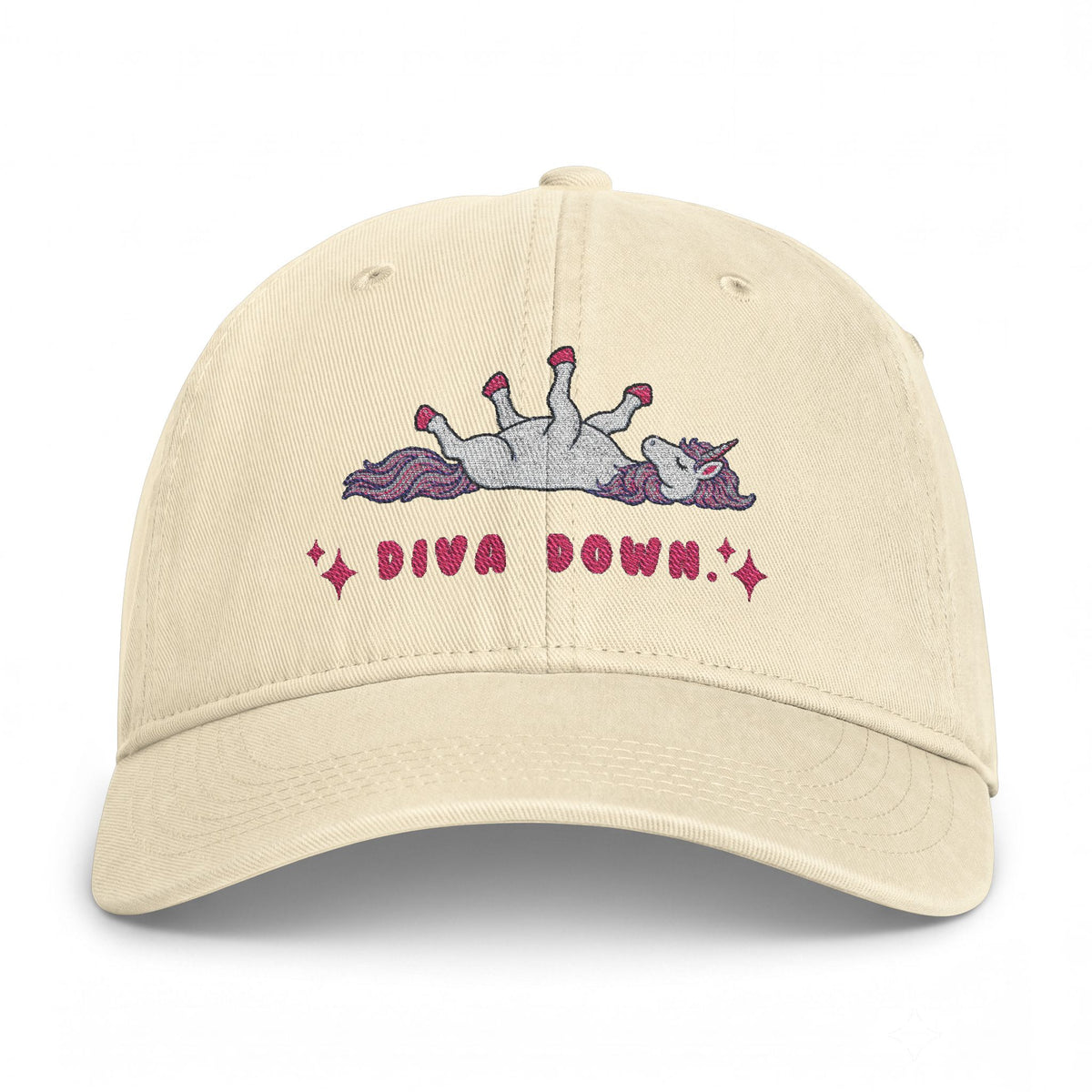 Diva Down Cap | Funny Equestrian Unicorn Meme Hat