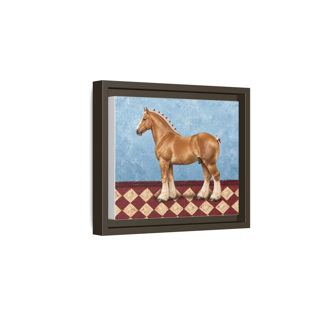Gentle Giant in Blue - Flaxen Chestnut Belgian Draft Horse Art Print