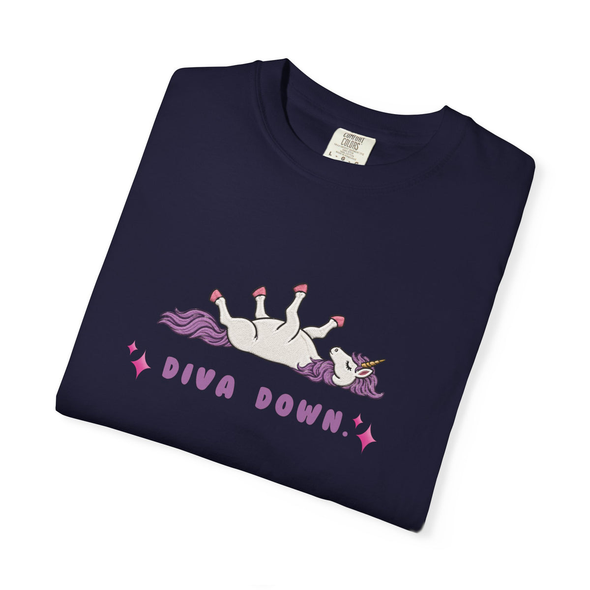 Diva Down Comfort Colors T-shirt