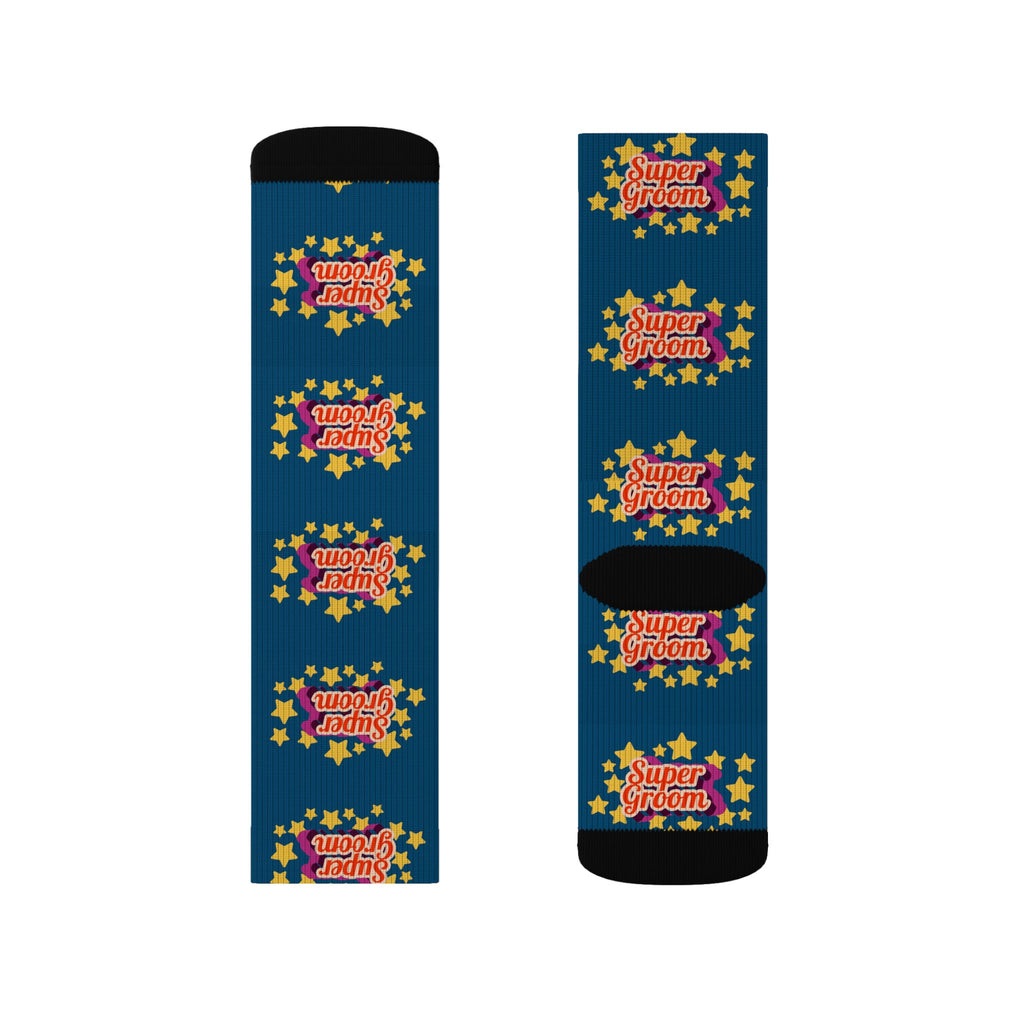 Super Groom Equestrian Socks - Horse Riding Socks - Navy