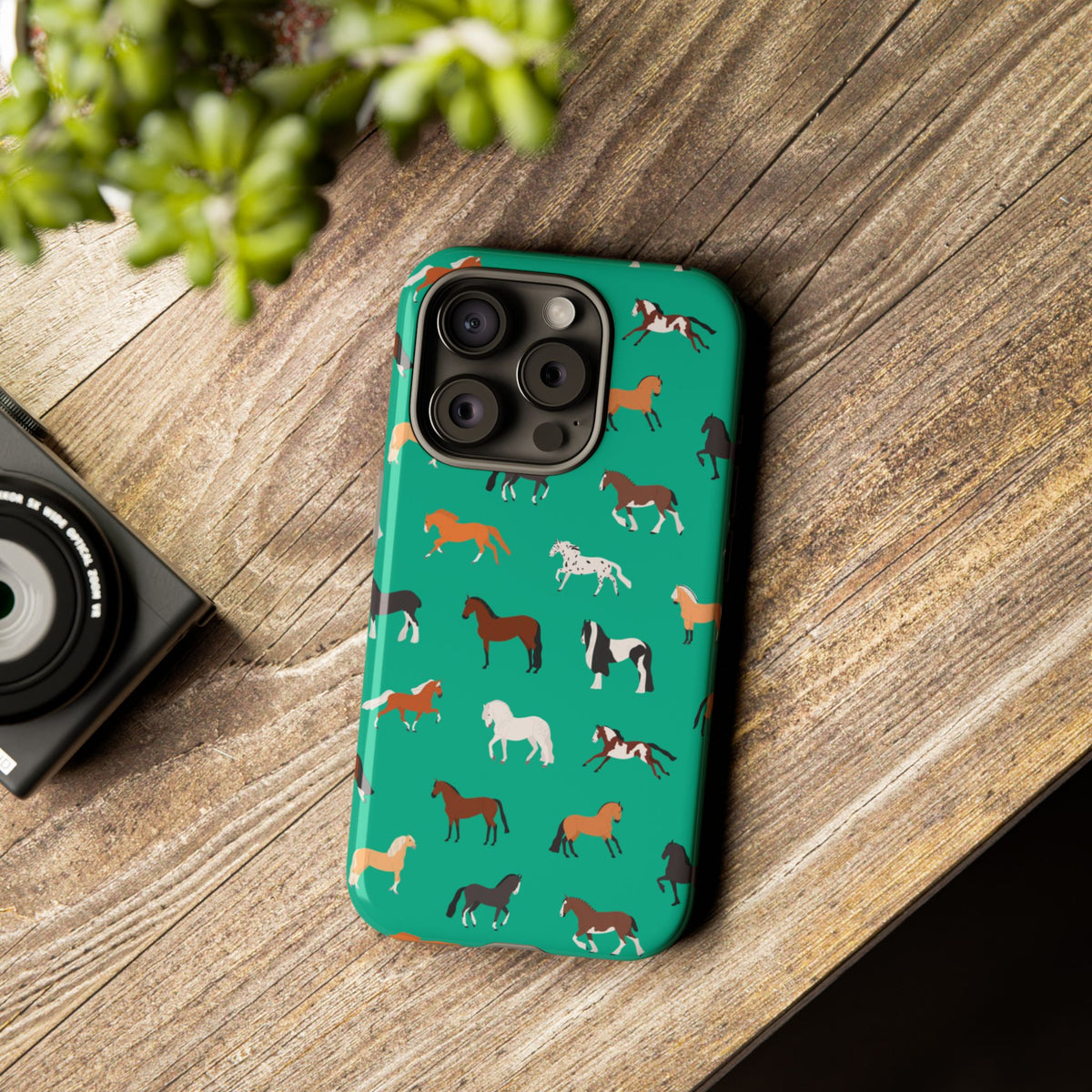 assorted horse breeds phone case