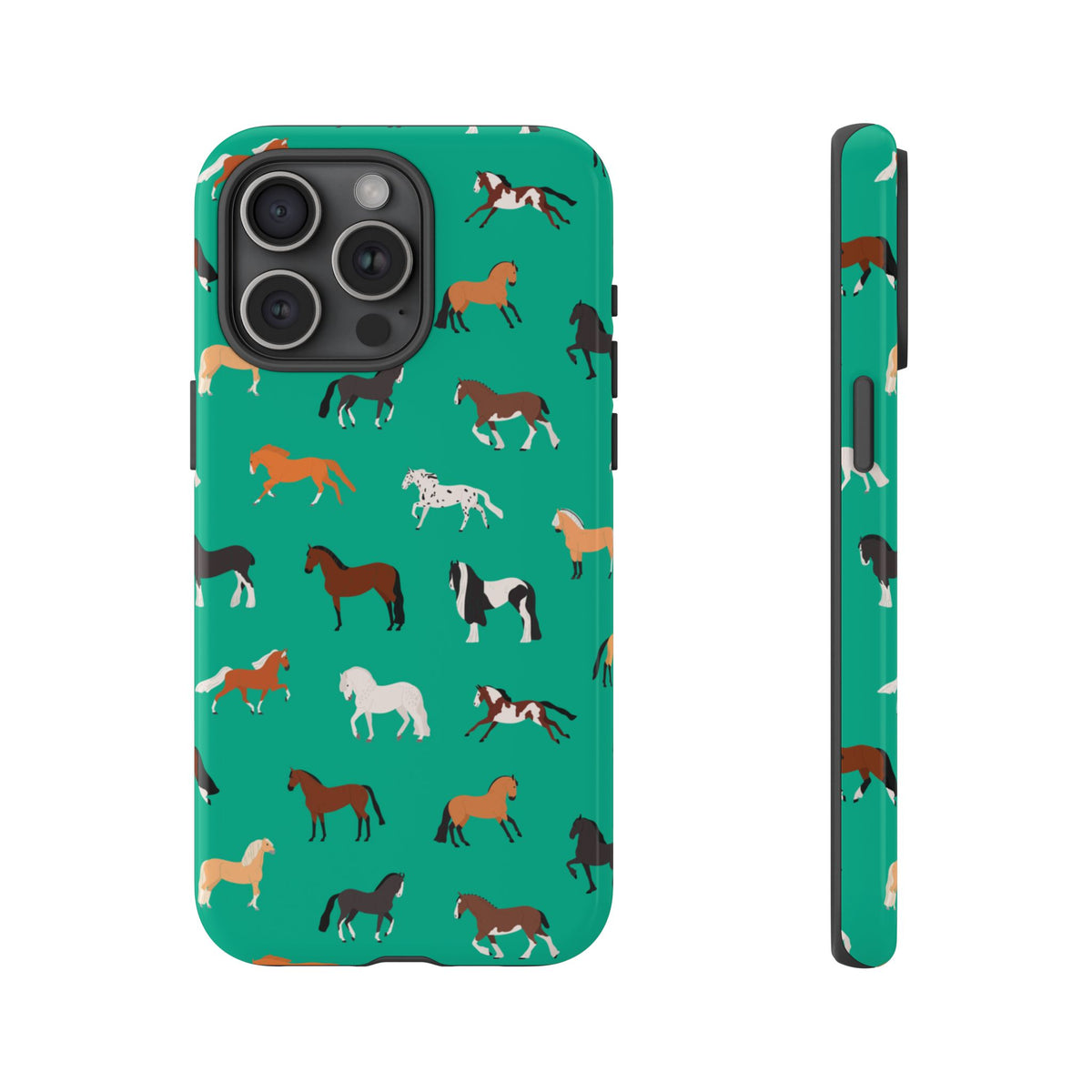 assorted horse breeds phone case