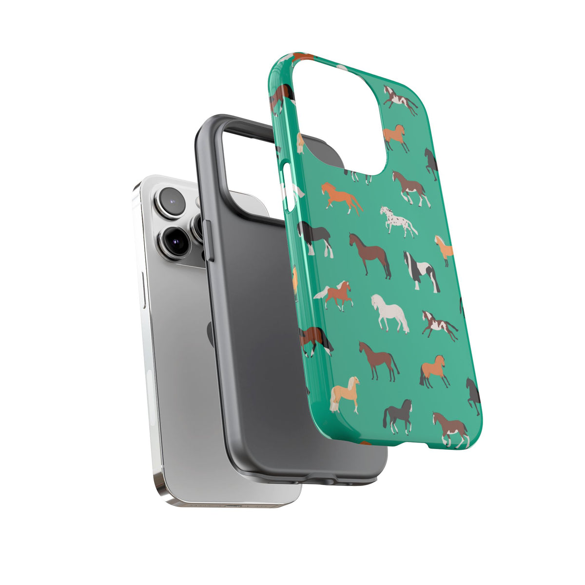 assorted horse breeds phone case