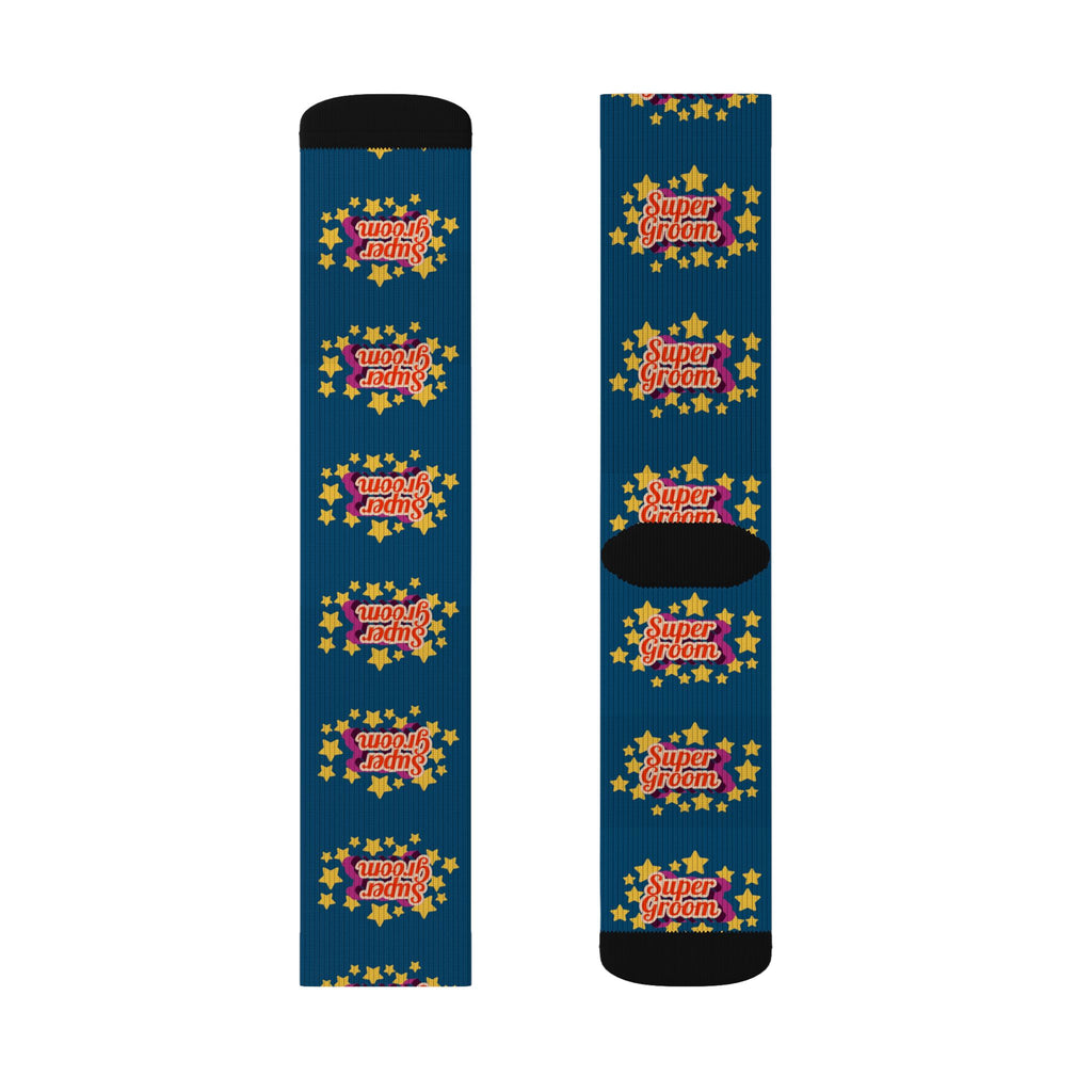Super Groom Equestrian Socks - Horse Riding Socks - Navy