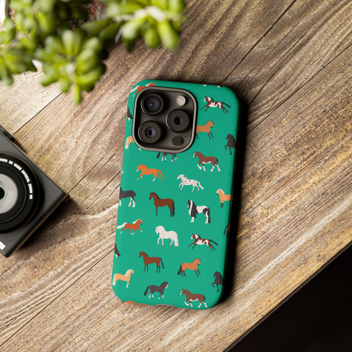 assorted horse breeds phone case