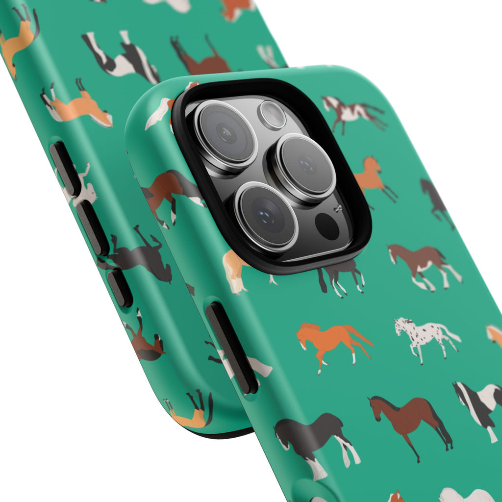 assorted horse breeds phone case