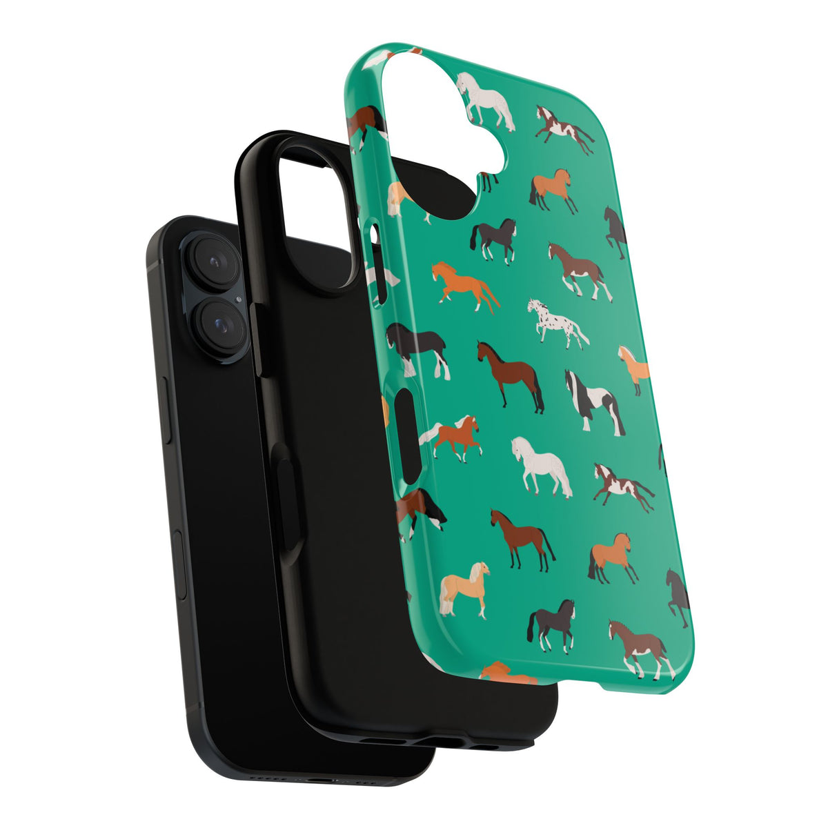 assorted horse breeds phone case