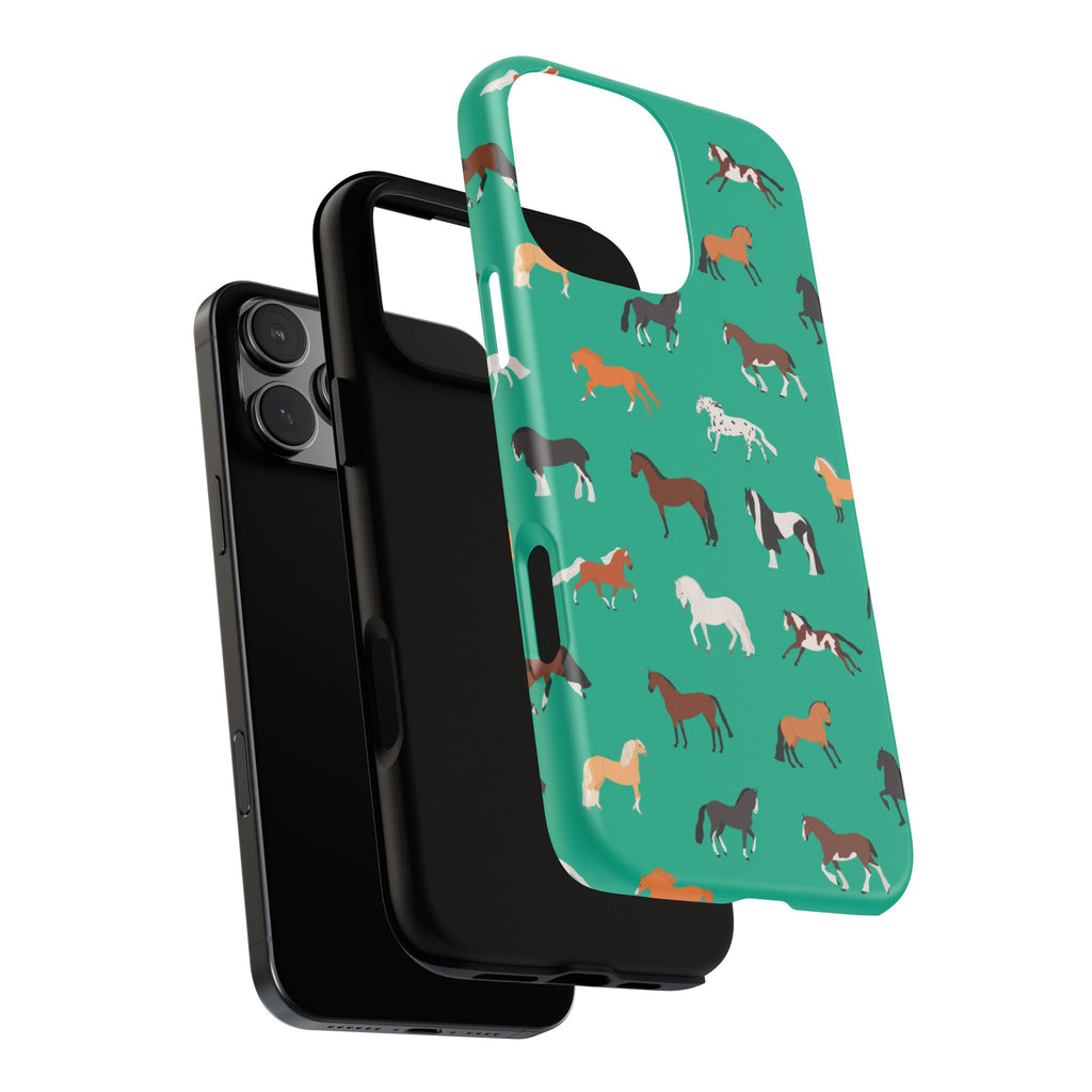 assorted horse breeds phone case