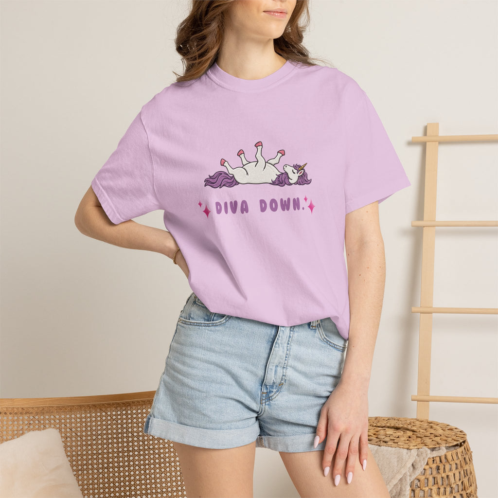 Diva Down Comfort Colors T-shirt