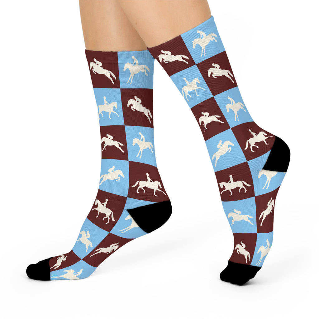 OTTB Varsity Equestrian Cushioned Crew Socks