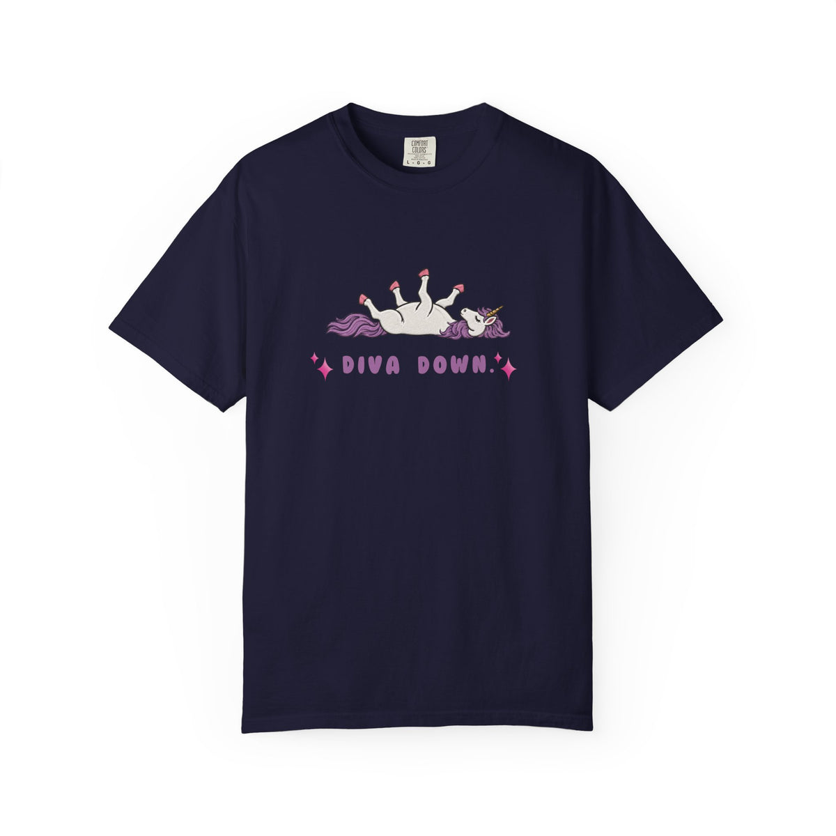 Diva Down Comfort Colors T-shirt