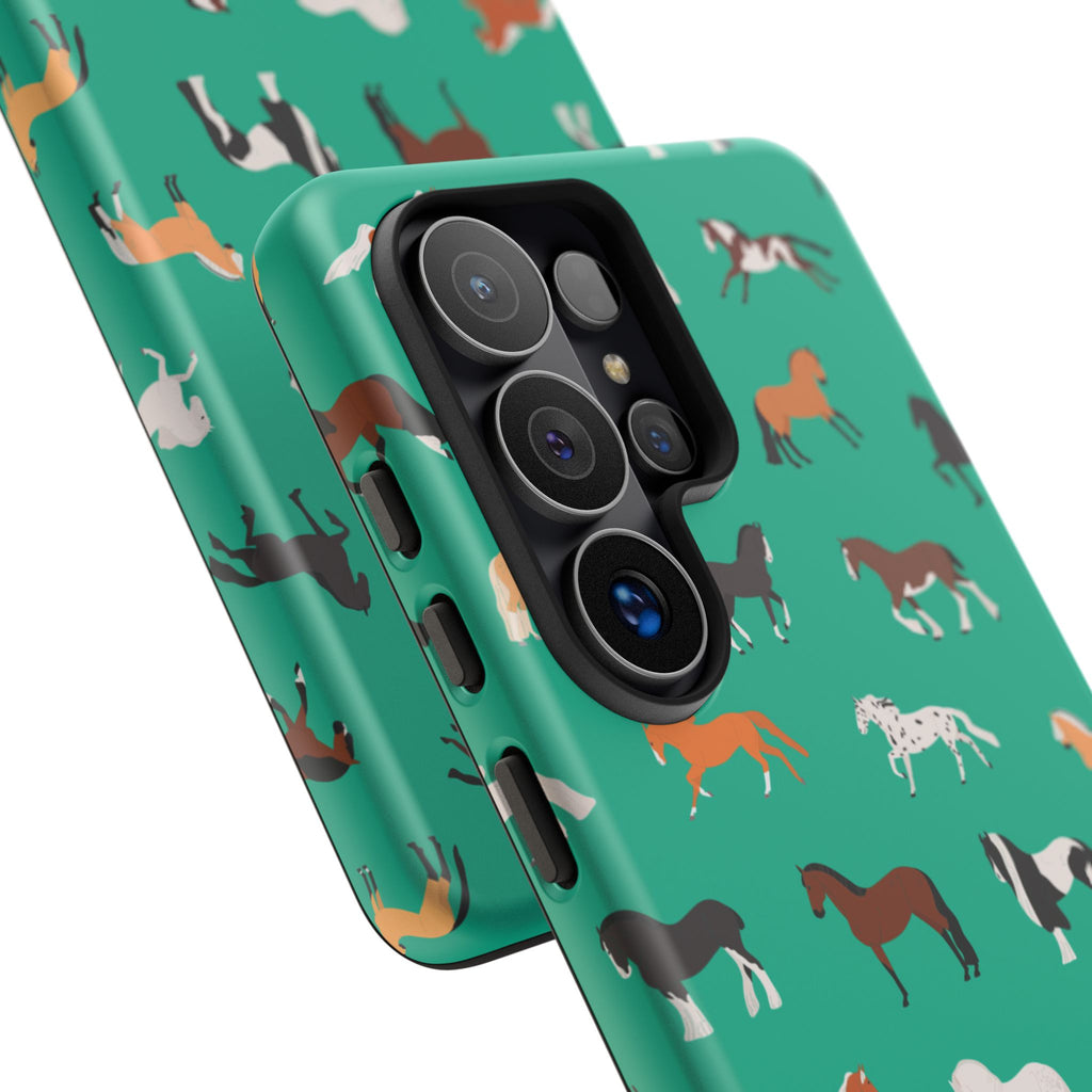 assorted horse breeds phone case