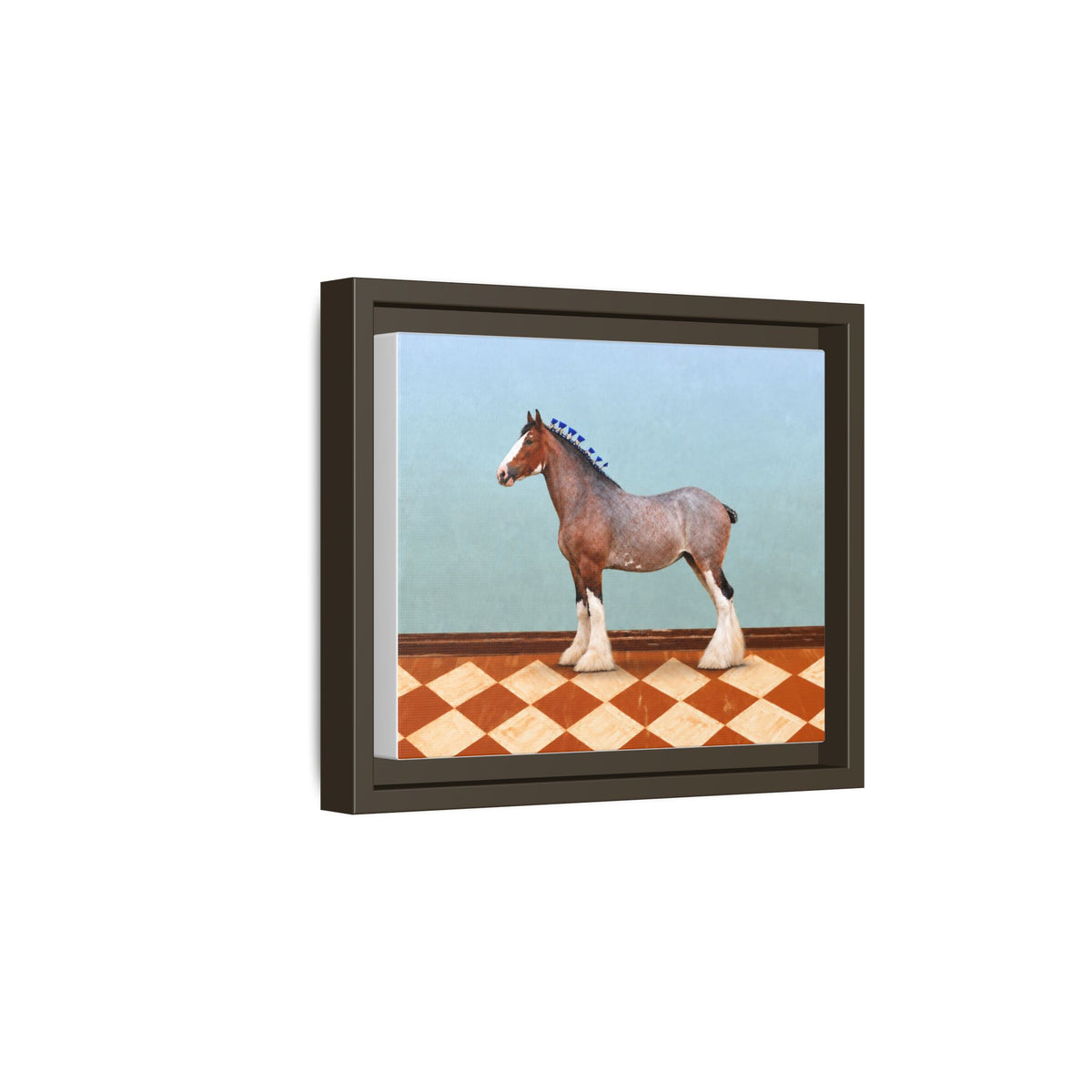 Gentle Giant in Terracotta - Bay Roan Clydesdale Draft Horse Art Print | Equestrian Wall Art