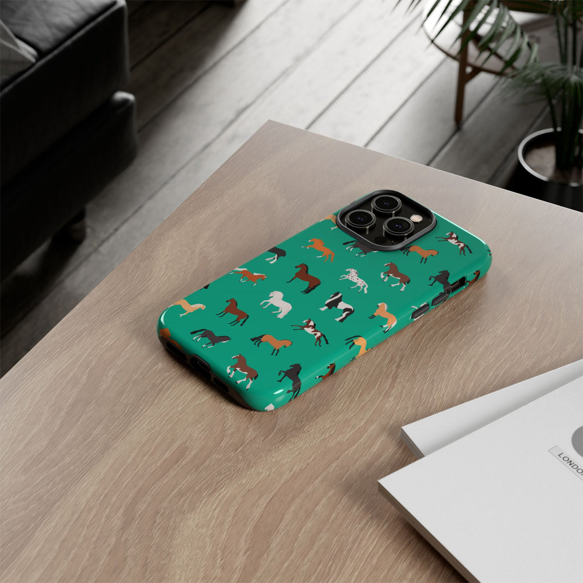 assorted horse breeds phone case