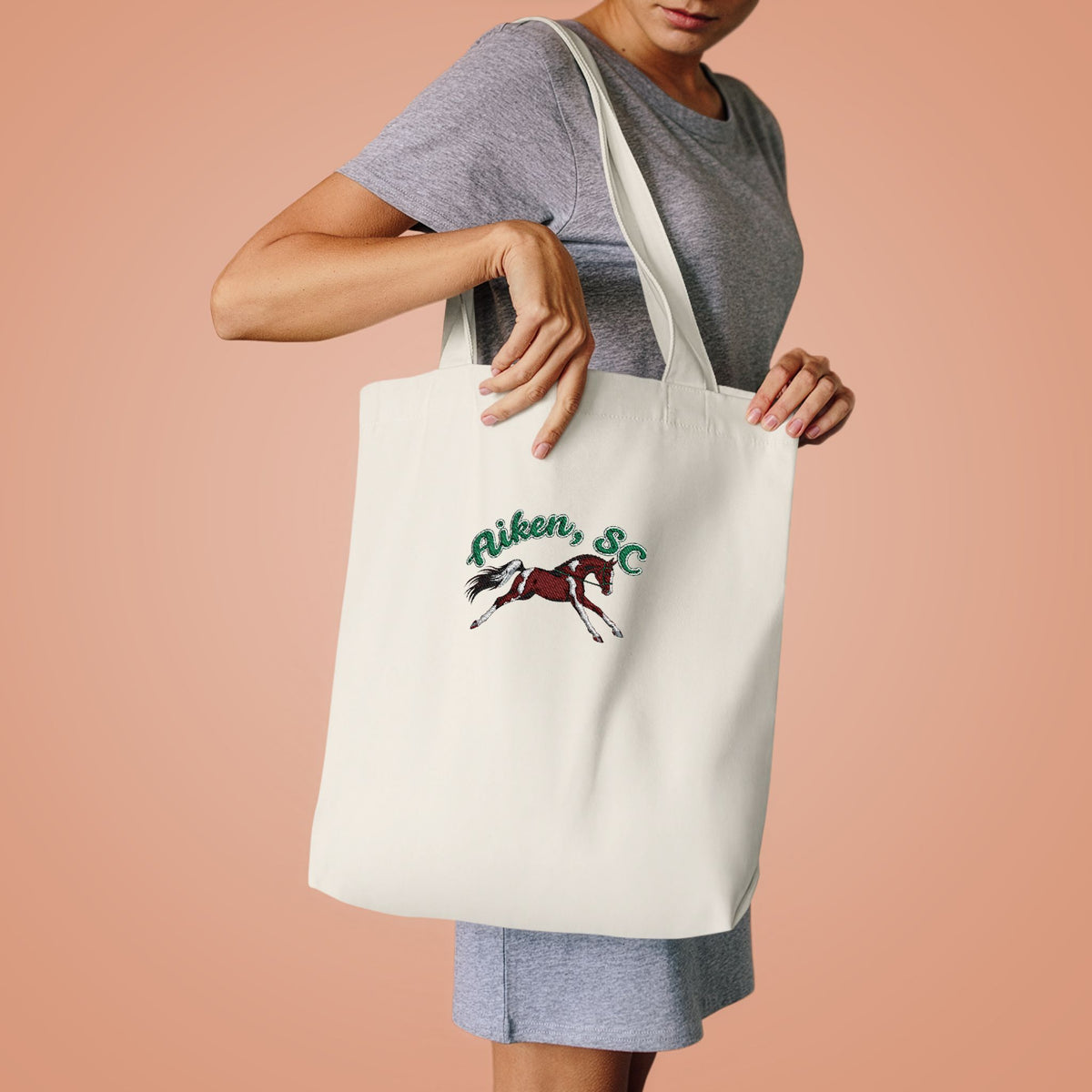 Aiken, SC Equestrian Cotton Tote Bag