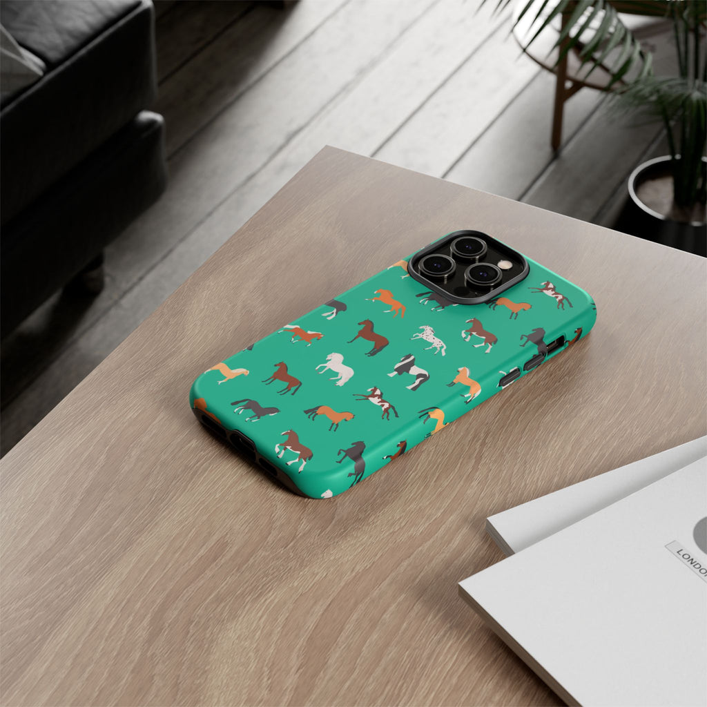 assorted horse breeds phone case