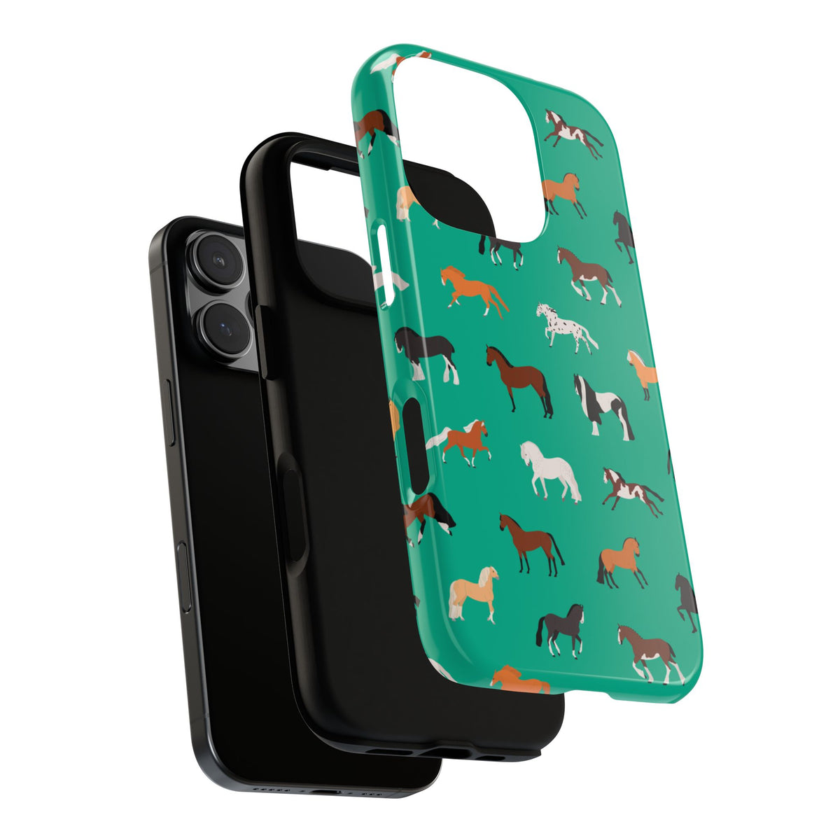 assorted horse breeds phone case