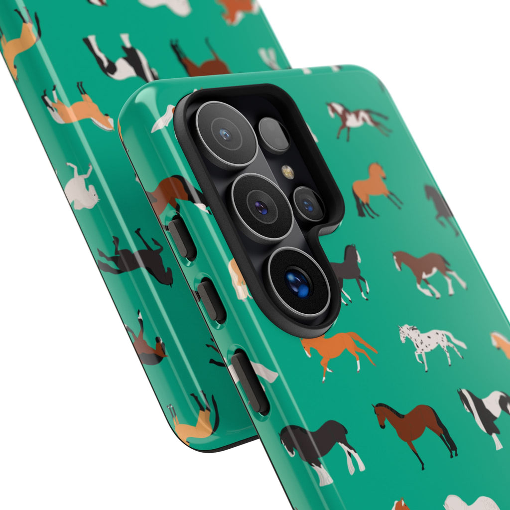 assorted horse breeds phone case