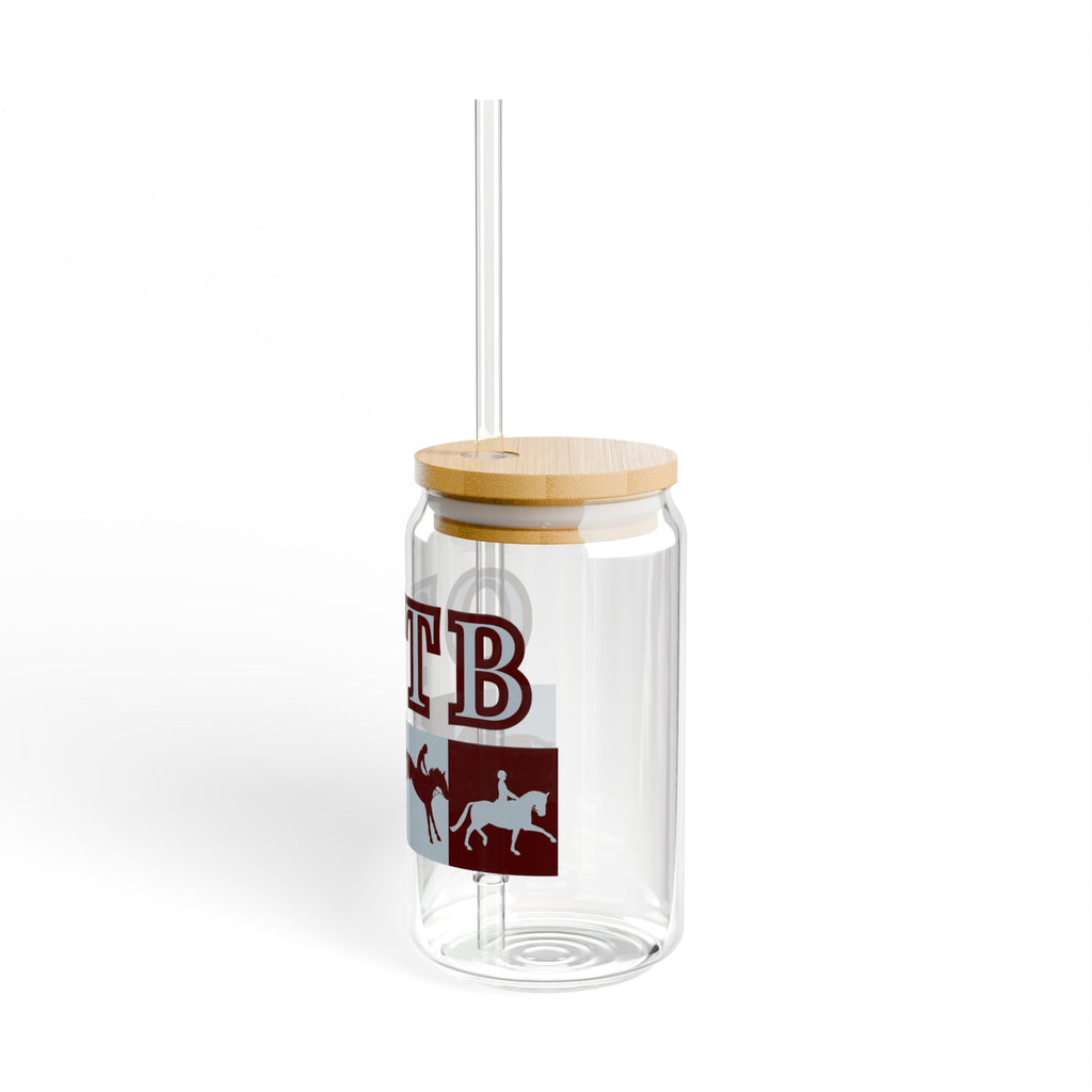 Off Track, On Course Sipper Glass, 16oz