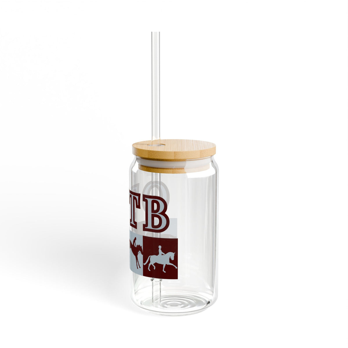 Off Track, On Course Sipper Glass, 16oz