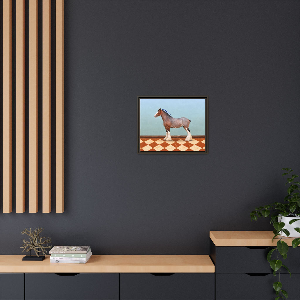 Gentle Giant in Terracotta - Bay Roan Clydesdale Draft Horse Art Print | Equestrian Wall Art