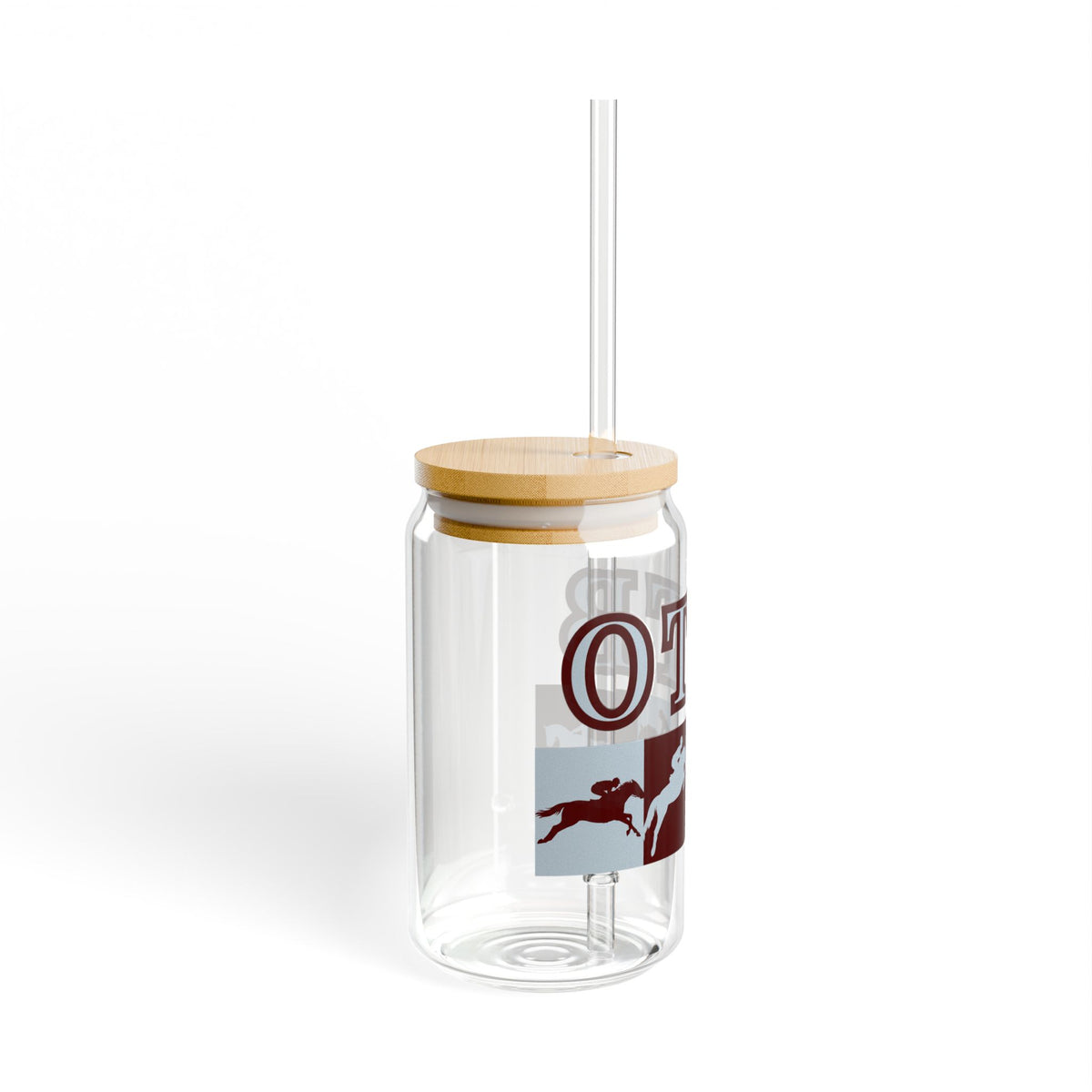 Off Track, On Course Sipper Glass, 16oz