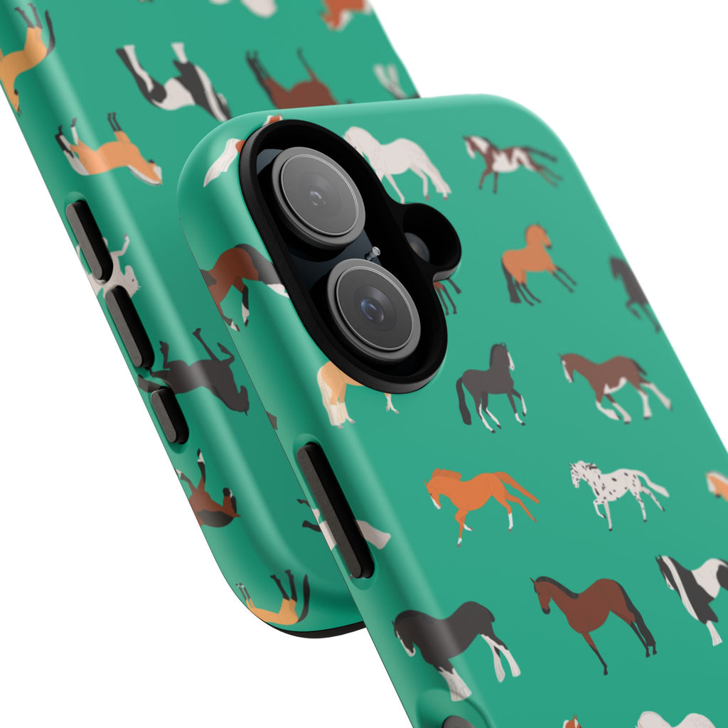 assorted horse breeds phone case