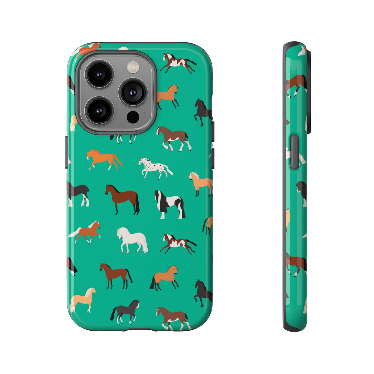 assorted horse breeds phone case