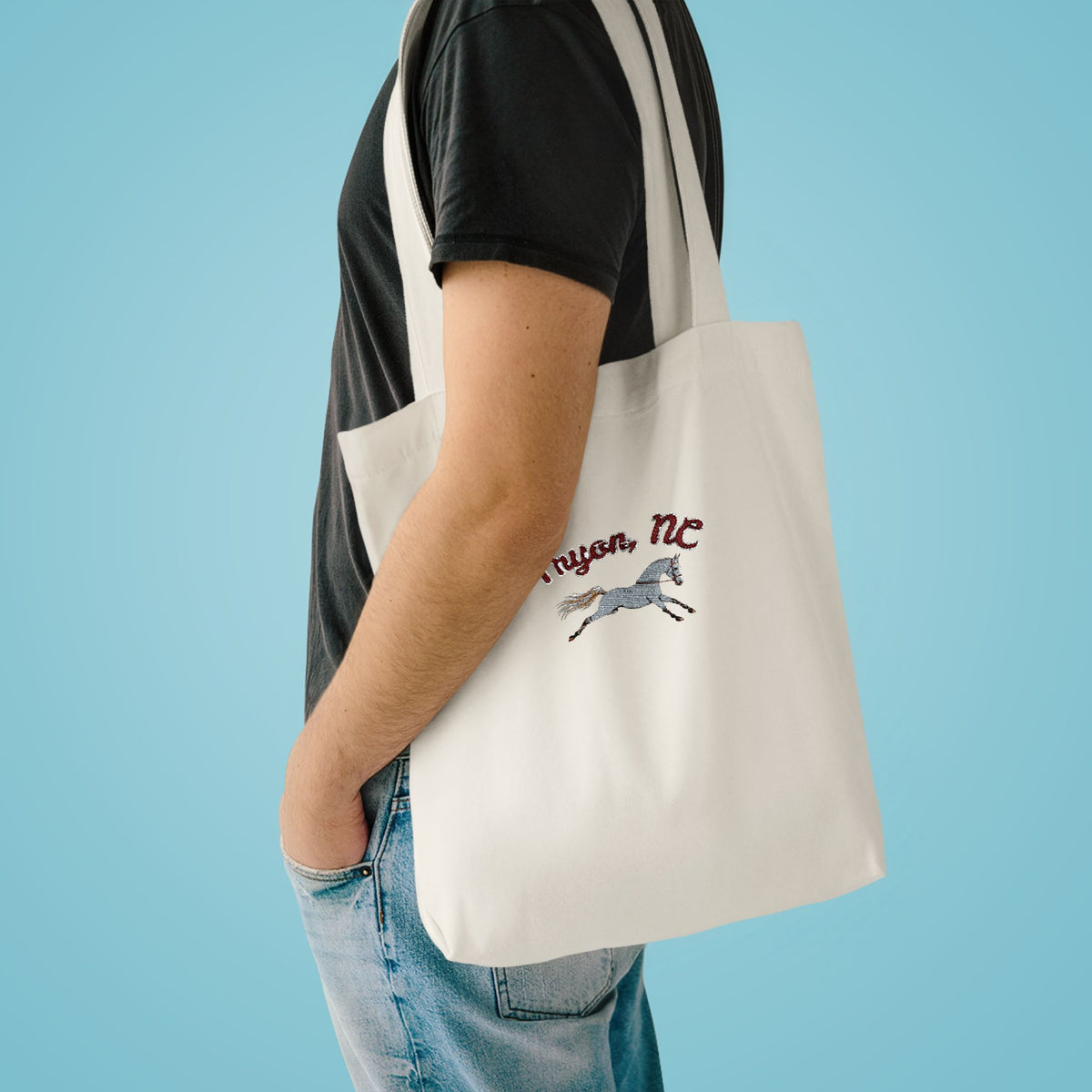Tryon, NC Equestrian Cotton Tote Bag