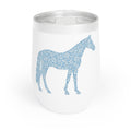 Blue Ribbon Bloom Wine Tumbler | Horse Equestrian Cup