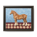 Gentle Giant in Blue - Flaxen Chestnut Belgian Draft Horse Art Print