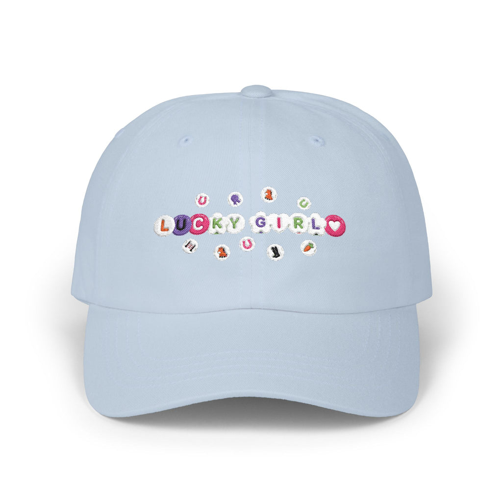 Lucky Girl Embroidered Equestrian Dad Hat