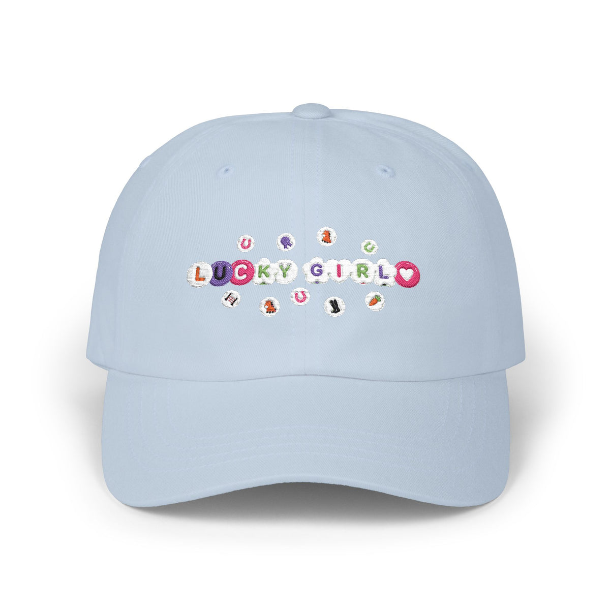 Lucky Girl Embroidered Equestrian Dad Hat