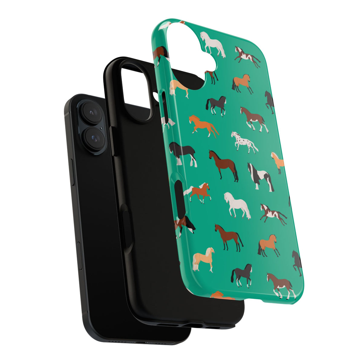 assorted horse breeds phone case