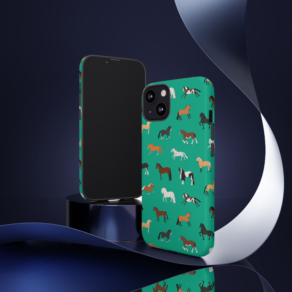 assorted horse breeds phone case
