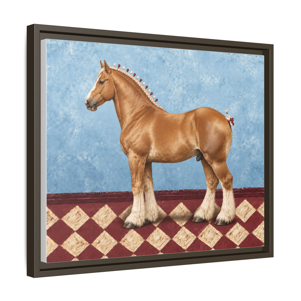 Gentle Giant in Blue - Flaxen Chestnut Belgian Draft Horse Art Print