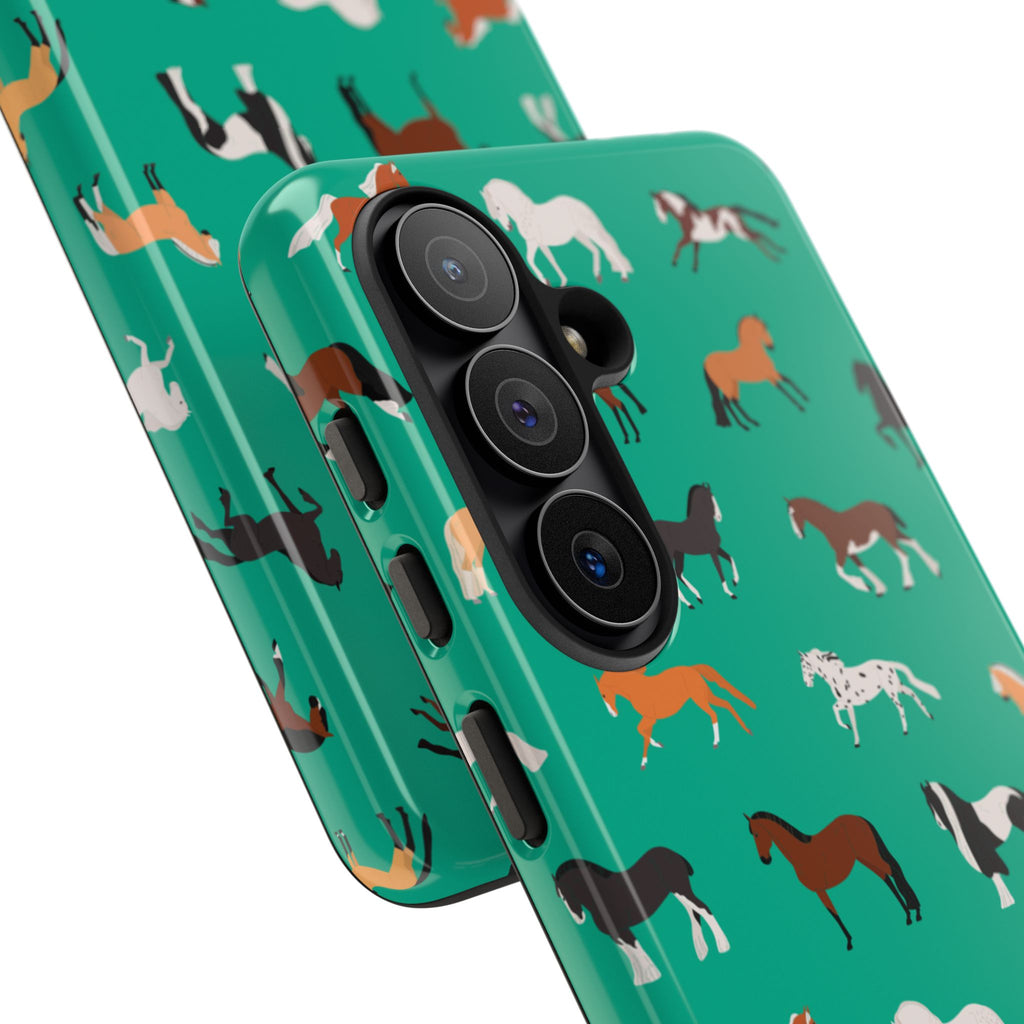 assorted horse breeds phone case