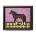 Gentle Giant in Lavender — Bay Draft Horse Art Print on 
Canvas- Framed