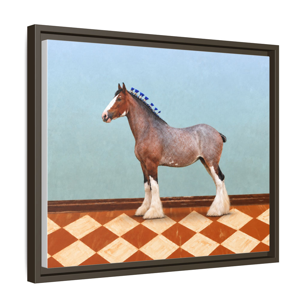 Gentle Giant in Terracotta - Bay Roan Clydesdale Draft Horse Art Print | Equestrian Wall Art