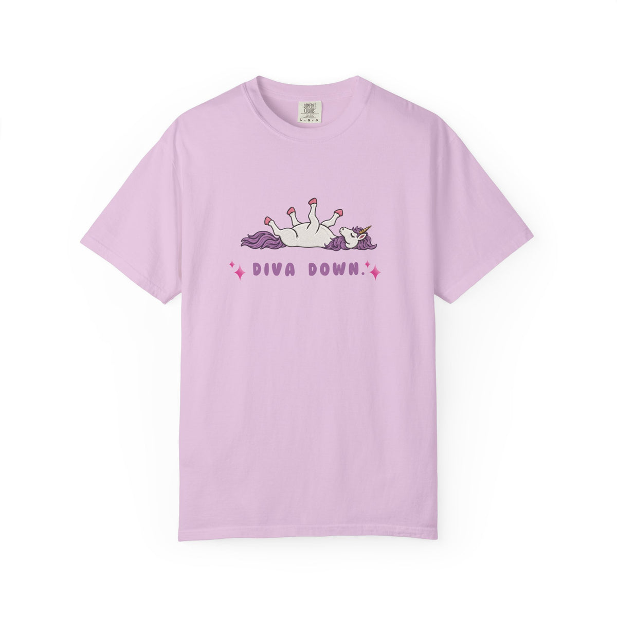 Diva Down Comfort Colors T-shirt