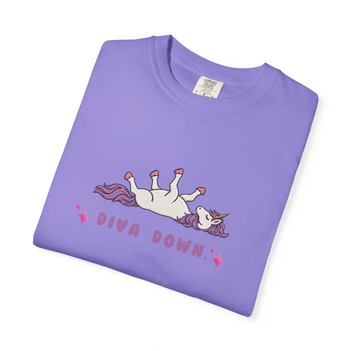 Diva Down Comfort Colors T-shirt